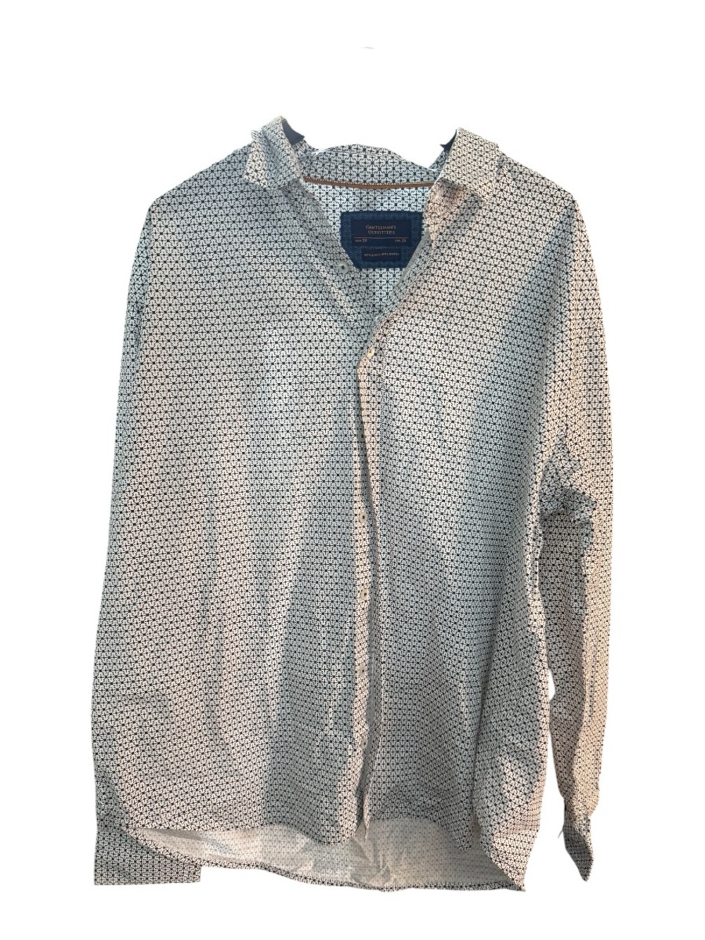 Gentleman's Outfitters Geometric Print Long Sleeve Button Down Shirt 2X